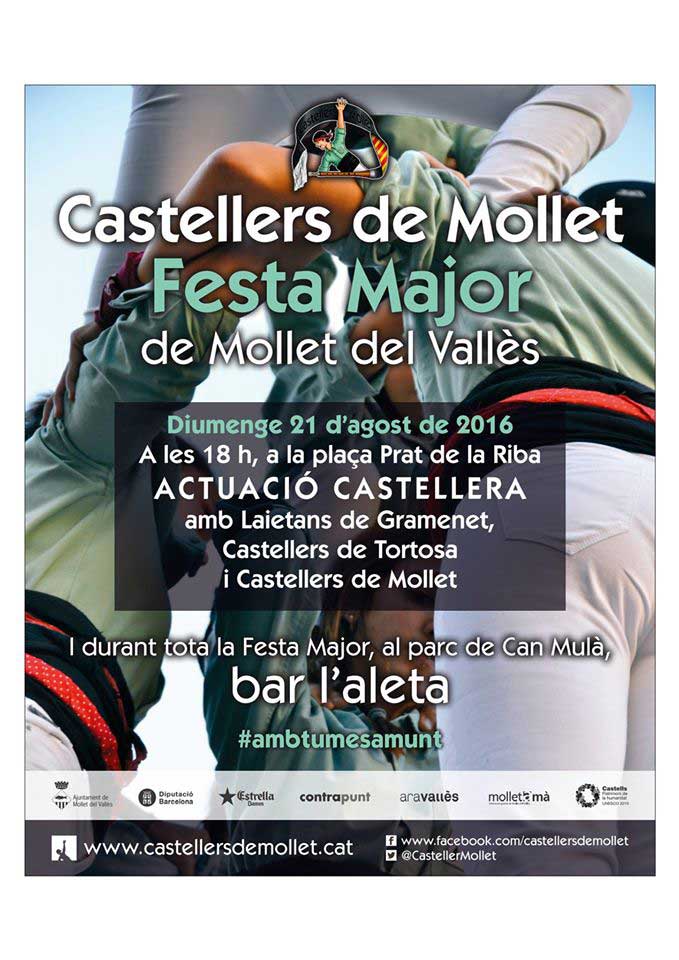 Diada a Mollet del Vallés dels Castellers de Tortosa