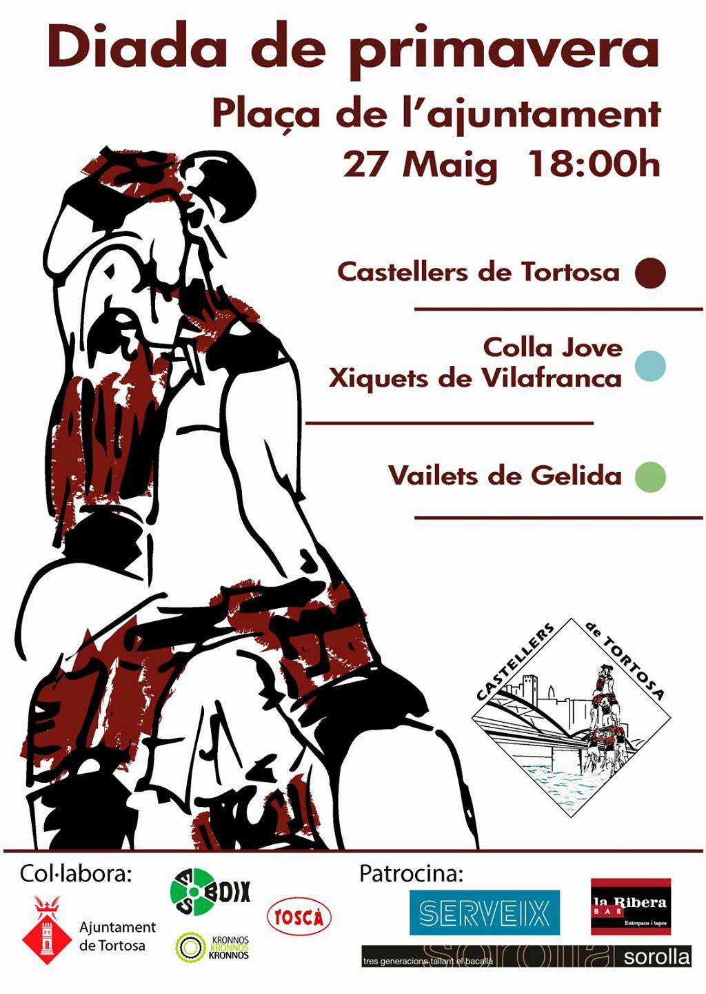 Cartell diada de Primavera dels Castellers de Tortosa